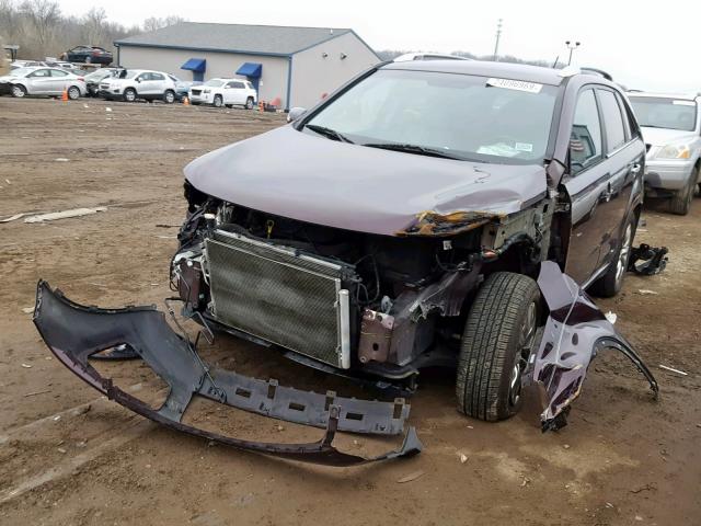 5XYKWDA21BG100426 - 2011 KIA SORENTO SX MAROON photo 2