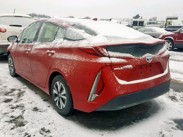 JTDKARFP4J3084211 - 2018 TOYOTA PRIUS PRIM RED photo 3