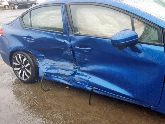 2HGFB2F98FH551370 - 2015 HONDA CIVIC EXL BLUE photo 9