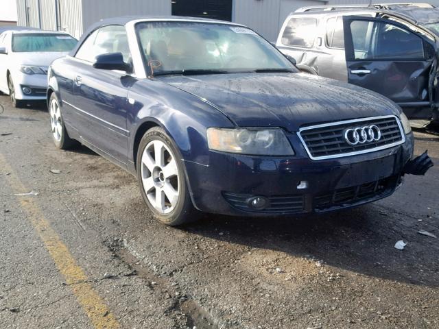 WAUAT48H73K008857 - 2003 AUDI A4 3.0 CAB BLUE photo 1