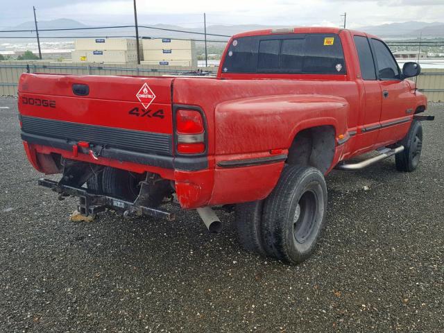 1B7MF3367XJ506947 - 1999 DODGE RAM 3500 RED photo 4