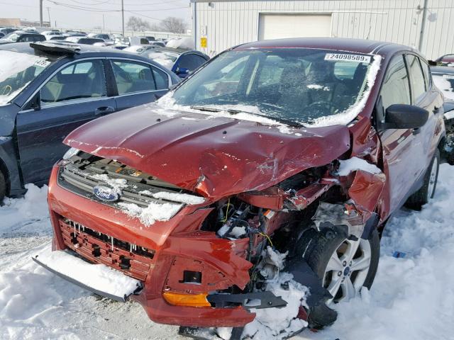 1FMCU0F7XEUE35674 - 2014 FORD ESCAPE S MAROON photo 2