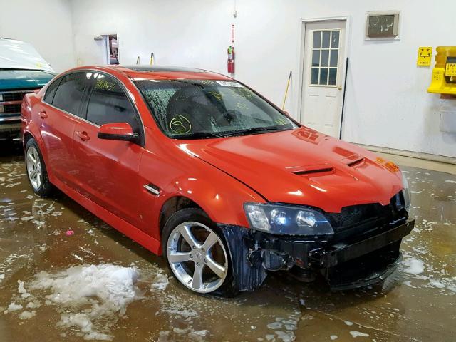 6G2ER57778L129690 - 2008 PONTIAC G8 ORANGE photo 1