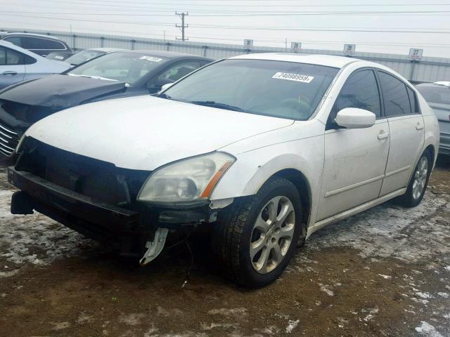 1N4BA41E57C865620 - 2007 NISSAN MAXIMA SE WHITE photo 2