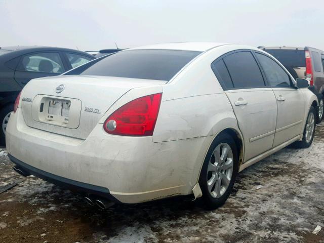 1N4BA41E57C865620 - 2007 NISSAN MAXIMA SE WHITE photo 4