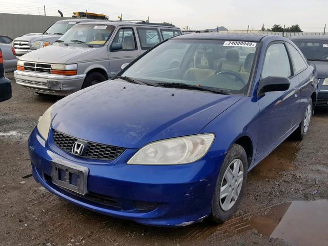 1HGEM21175L024235 - 2005 HONDA CIVIC DX V BLUE photo 2