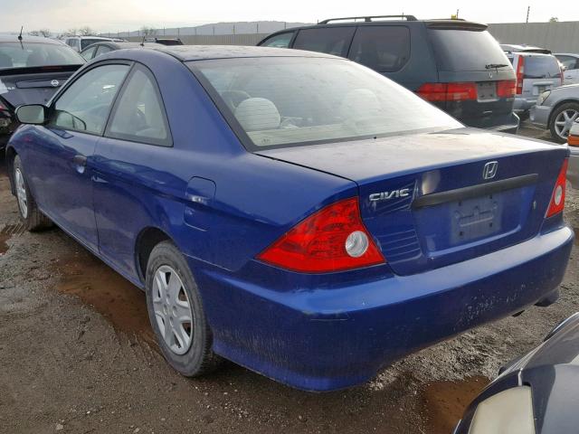 1HGEM21175L024235 - 2005 HONDA CIVIC DX V BLUE photo 3