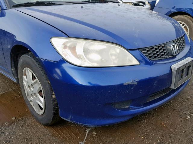 1HGEM21175L024235 - 2005 HONDA CIVIC DX V BLUE photo 9