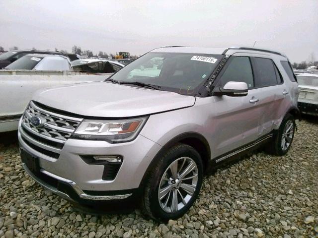 1FM5K7F88JGA20247 - 2018 FORD EXPLORER L SILVER photo 2