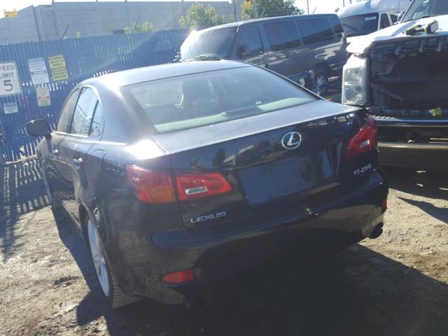 JTHBK262562019257 - 2006 LEXUS IS 250 BLACK photo 3