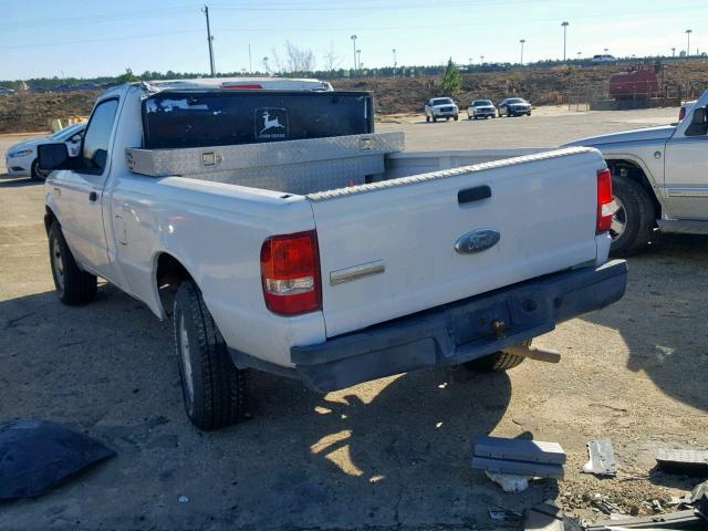 1FTYR10D67PA38738 - 2007 FORD RANGER WHITE photo 3