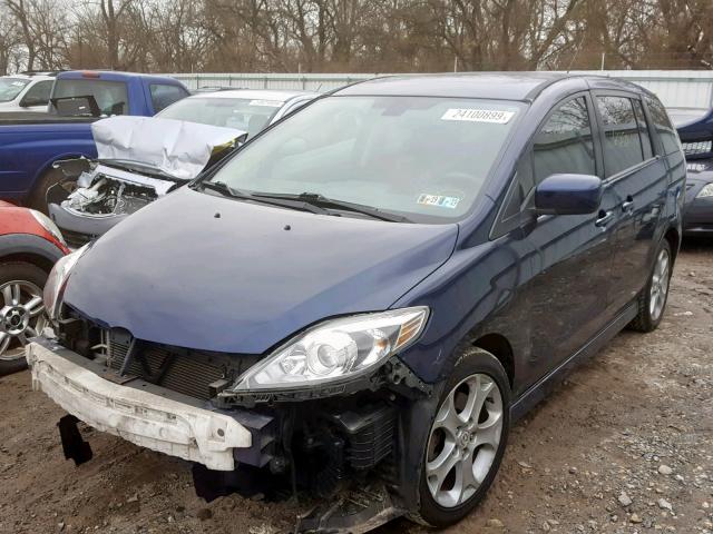 JM1CR2WL3A0361868 - 2010 MAZDA 5 BLUE photo 2