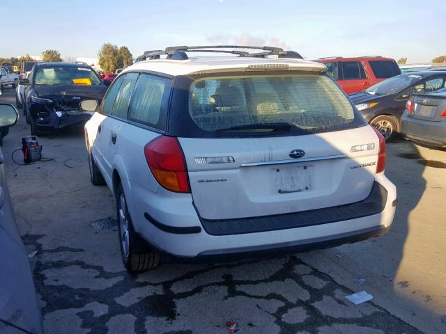 4S4BP61C677339164 - 2007 SUBARU LEGACY OUT WHITE photo 3