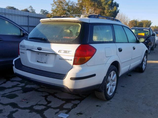 4S4BP61C677339164 - 2007 SUBARU LEGACY OUT WHITE photo 4