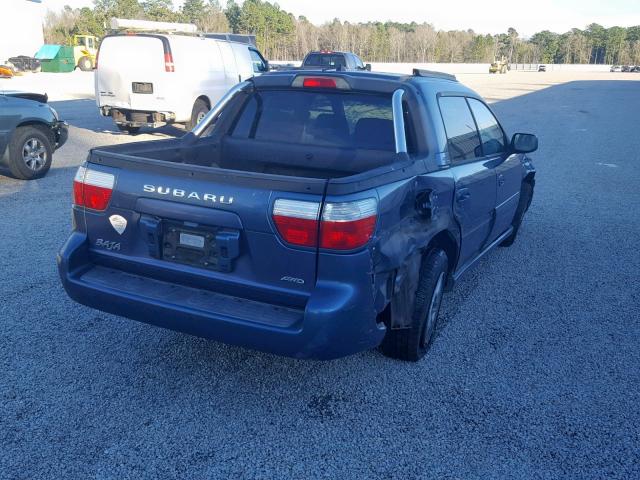 4S4BT63C755106301 - 2005 SUBARU BAJA TURBO BLUE photo 4