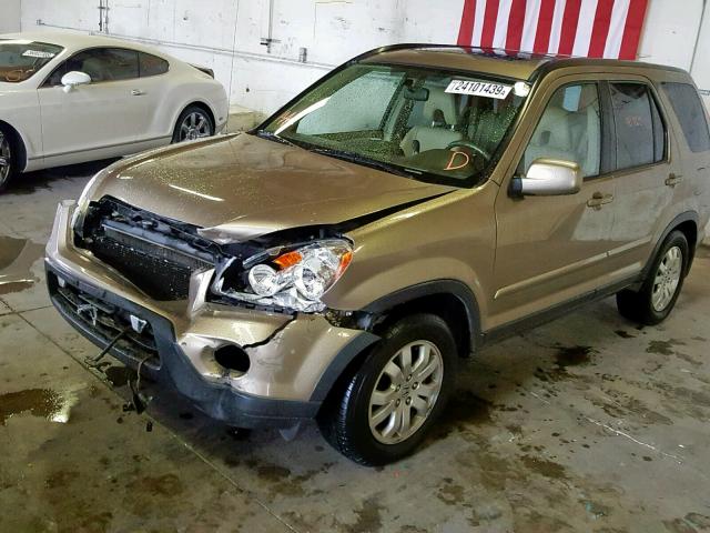 JHLRD78925C008911 - 2005 HONDA CR-V SE GOLD photo 1