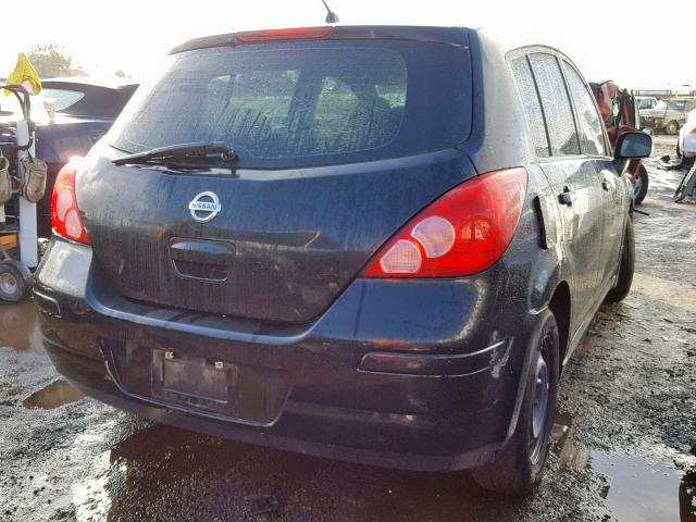 3N1BC13E49L355964 - 2009 NISSAN VERSA S BLACK photo 4