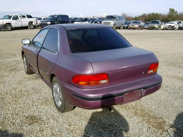 JF1GC2446PH518890 - 1993 SUBARU IMPREZA L PURPLE photo 3