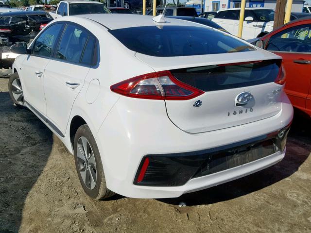 KMHC85LH8HU013308 - 2017 HYUNDAI IONIQ LIMI WHITE photo 3