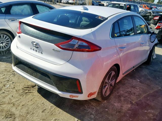 KMHC85LH8HU013308 - 2017 HYUNDAI IONIQ LIMI WHITE photo 4