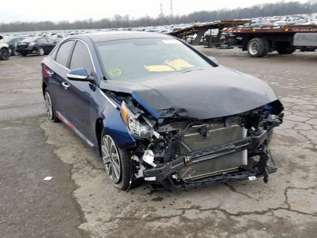 5NPE34AF3HH506315 - 2017 HYUNDAI SONATA SPO BLUE photo 1