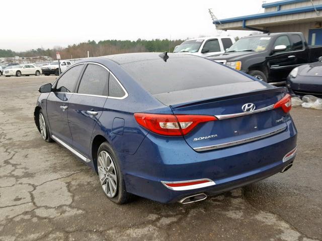 5NPE34AF3HH506315 - 2017 HYUNDAI SONATA SPO BLUE photo 3