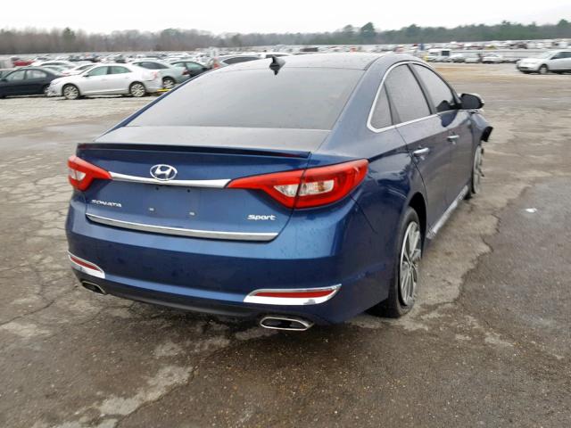 5NPE34AF3HH506315 - 2017 HYUNDAI SONATA SPO BLUE photo 4