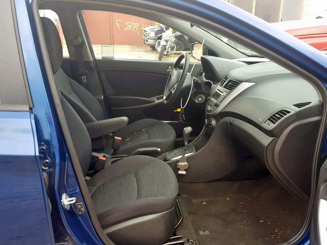 KMHCT5AE1GU251698 - 2016 HYUNDAI ACCENT SE BLUE photo 5