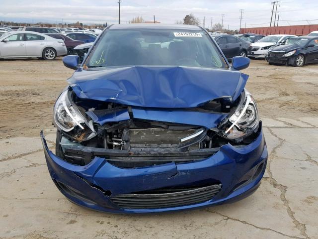 KMHCT5AE1GU251698 - 2016 HYUNDAI ACCENT SE BLUE photo 9