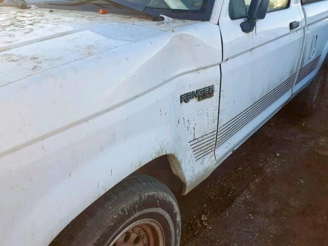 1FTCR10AXNTA92788 - 1992 FORD RANGER WHITE photo 9