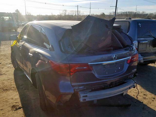 5FRYD4H51HB027010 - 2017 ACURA MDX TECHNO GRAY photo 3