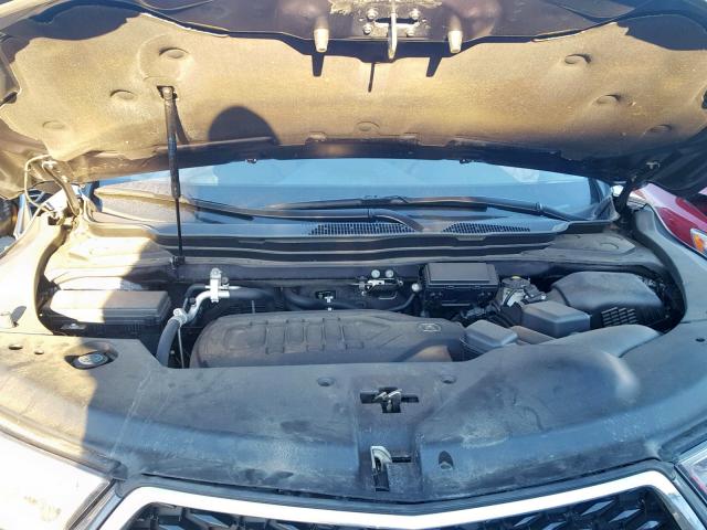 5FRYD4H51HB027010 - 2017 ACURA MDX TECHNO GRAY photo 7