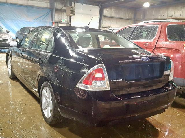 3FAHP06Z37R244553 - 2007 FORD FUSION S BLACK photo 3