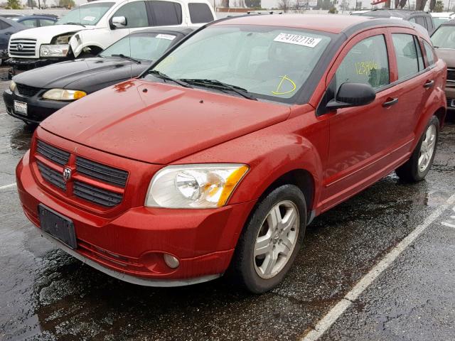 1B3HB48B77D561956 - 2007 DODGE CALIBER SX RED photo 2