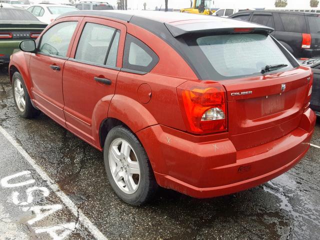 1B3HB48B77D561956 - 2007 DODGE CALIBER SX RED photo 3