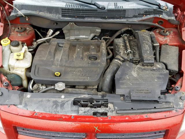 1B3HB48B77D561956 - 2007 DODGE CALIBER SX RED photo 7