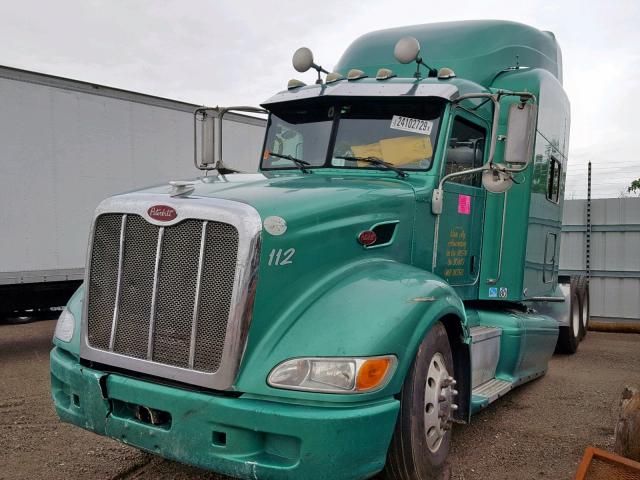 1XPHD49X49D772584 - 2009 PETERBILT 386 GREEN photo 2