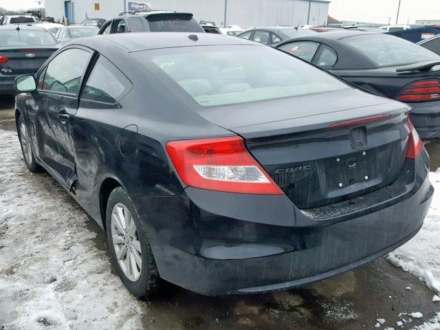 2HGFG3B03CH529495 - 2012 HONDA CIVIC EXL BLACK photo 3