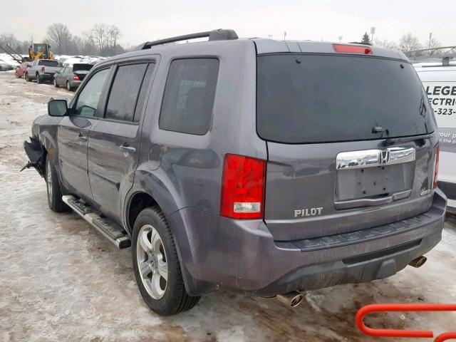 5FNYF4H7XFB046049 - 2015 HONDA PILOT EXLN GRAY photo 3