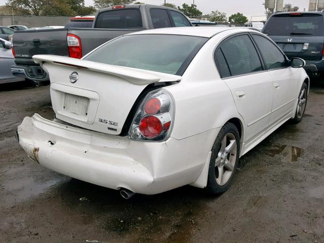 1N4BL11DX5C259100 - 2005 NISSAN ALTIMA SE WHITE photo 4