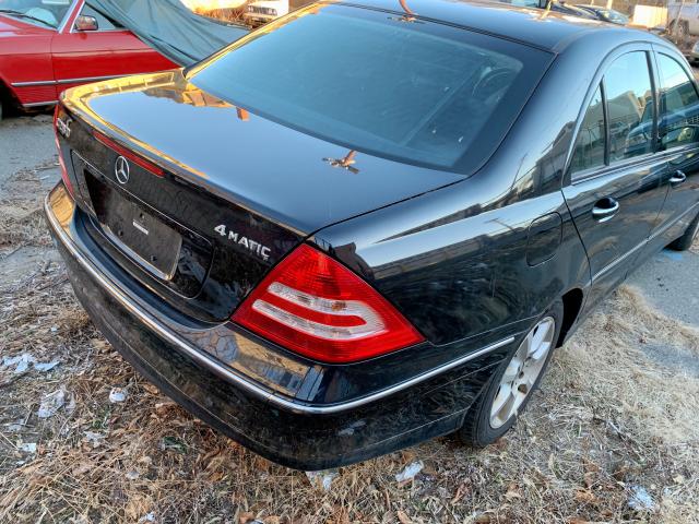 WDBRF92H47F903402 - 2007 MERCEDES-BENZ C 280 4MAT BLACK photo 4