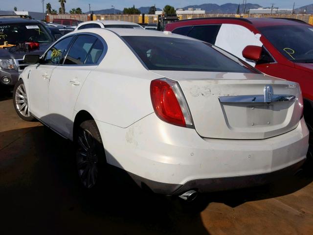 1LNHL9DR8CG801922 - 2012 LINCOLN MKS WHITE photo 3