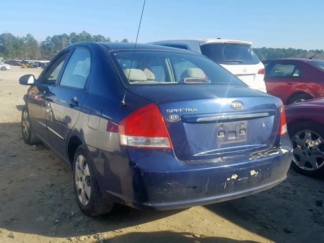 KNAFE121375391226 - 2007 KIA SPECTRA EX BLUE photo 3