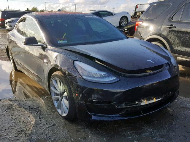 5YJ3E1EB7JF090345 - 2018 TESLA MODEL 3 BLACK photo 1