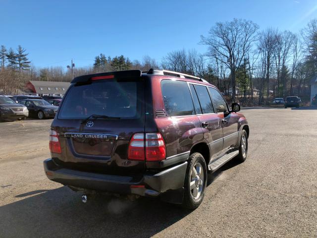 JTEHT05J432047662 - 2003 TOYOTA LAND CRUIS MAROON photo 4