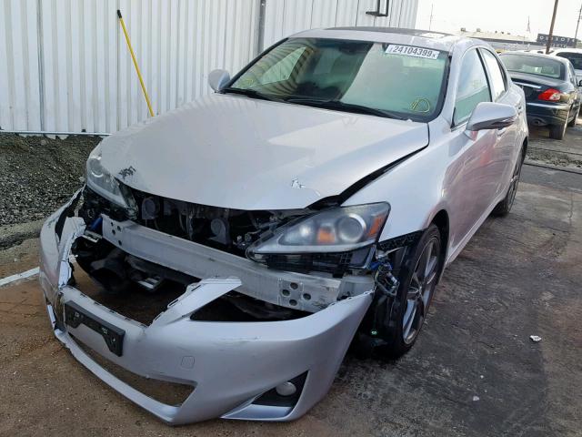 JTHBE5C21B5025692 - 2011 LEXUS IS 350 SILVER photo 2