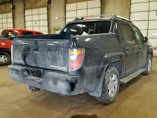 2HJYK164X6H501216 - 2006 HONDA RIDGELINE BLACK photo 4