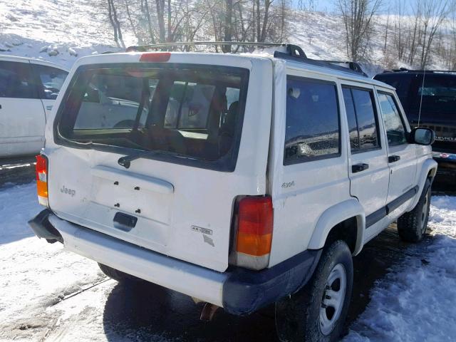 1J4FF48S41L514496 - 2001 JEEP CHEROKEE S WHITE photo 4