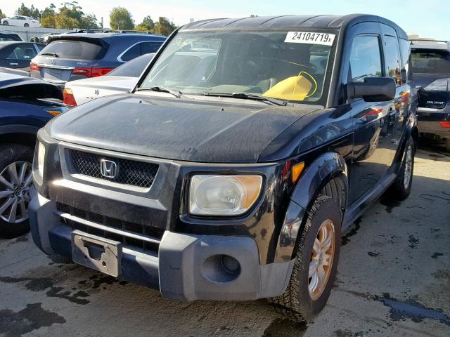 5J6YH28796L022721 - 2006 HONDA ELEMENT EX BLACK photo 2