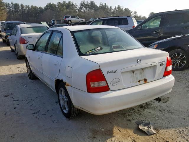 JM1BJ225531211073 - 2003 MAZDA PROTEGE DX WHITE photo 3